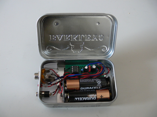 Mint tin amp opened